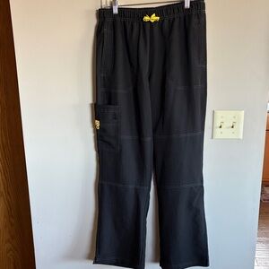 Black Cargo Scrub Pants